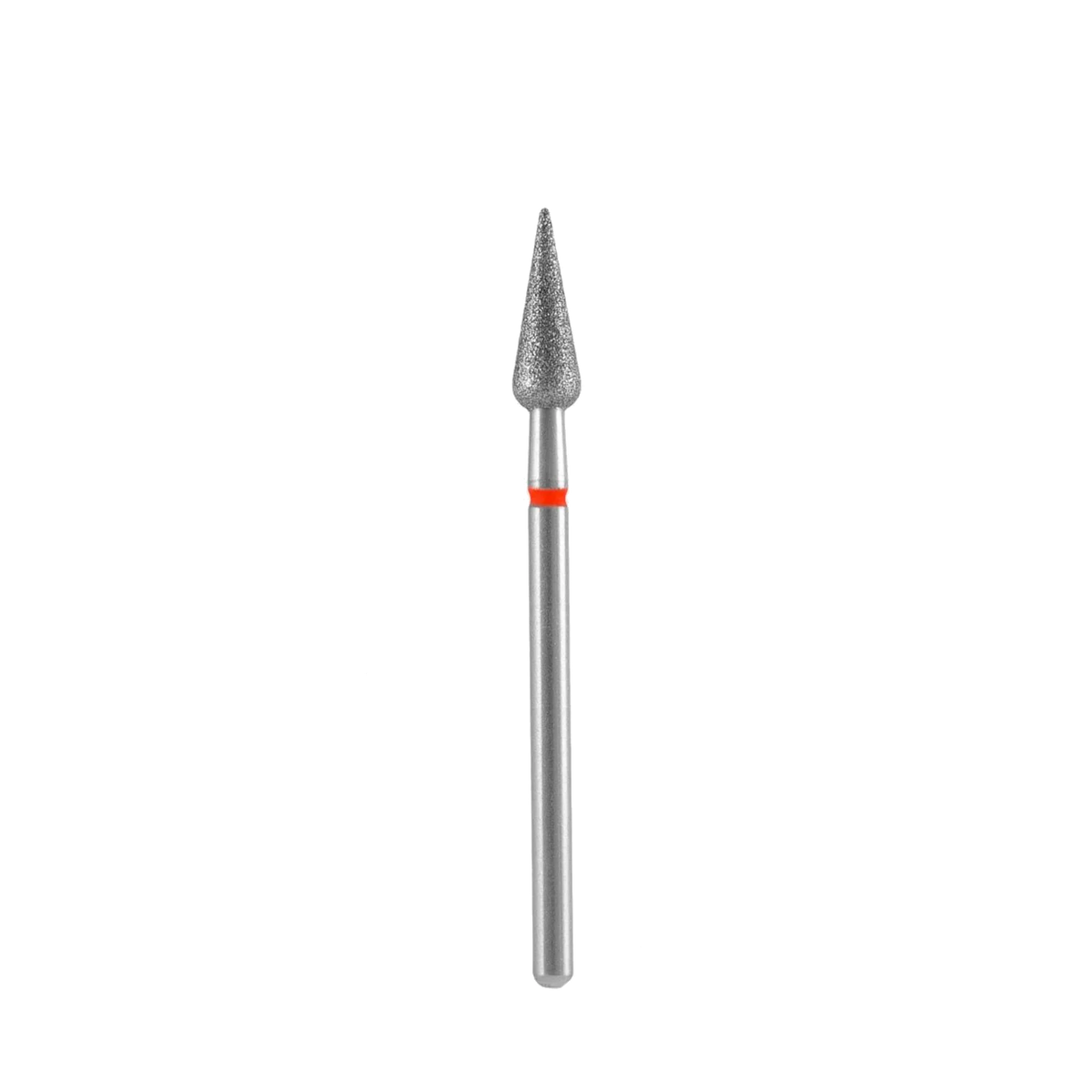DIAMOND NAIL DRILL BIT, "ROUNDED PEAR", RED, HEAD DIAMETER 4/12MM (FA100R040/12) - STALEKS