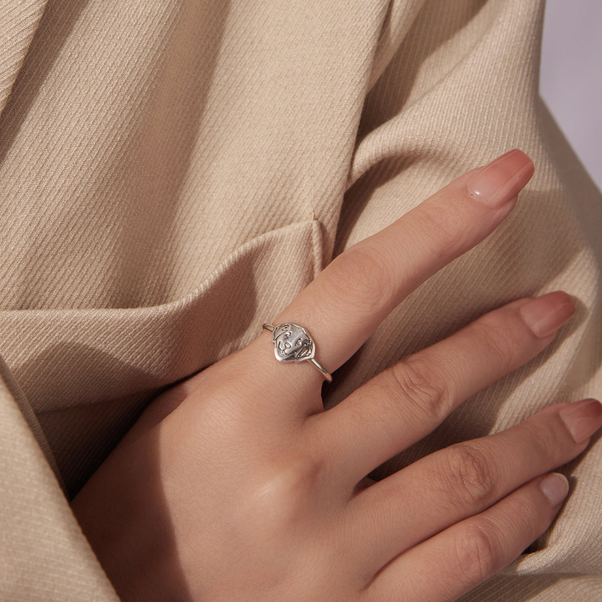 Oxidized Stylish Sterling Silver Ring