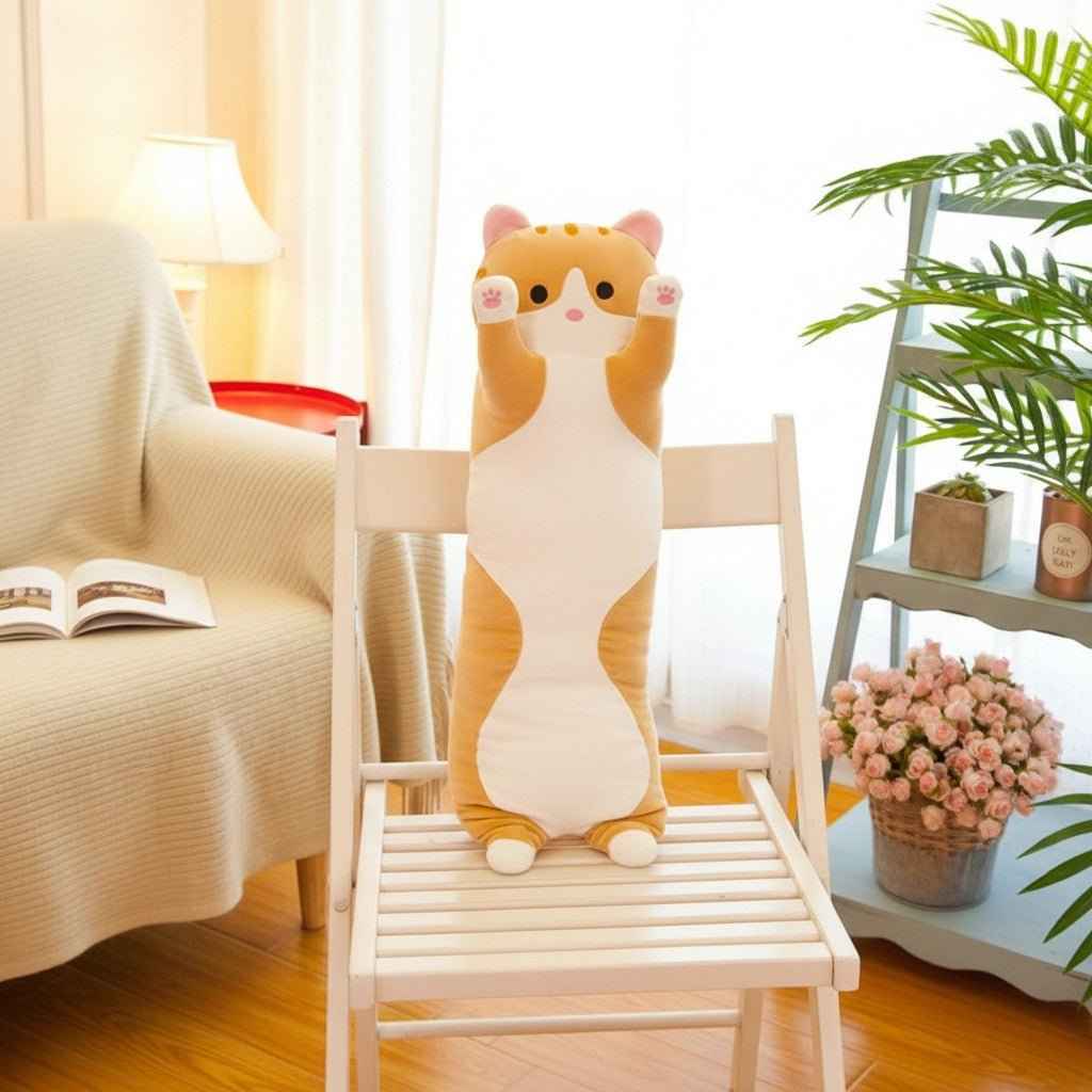 Long Cat Plush Pillow 26 Inch Soft Stuffed Animal