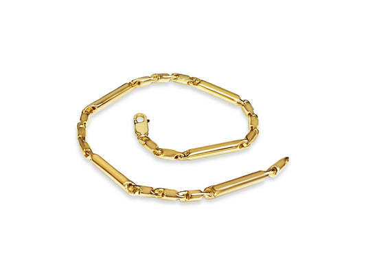 Cylinder Tube Solid White/Yellow/Rose Gold Handmade Bracelet