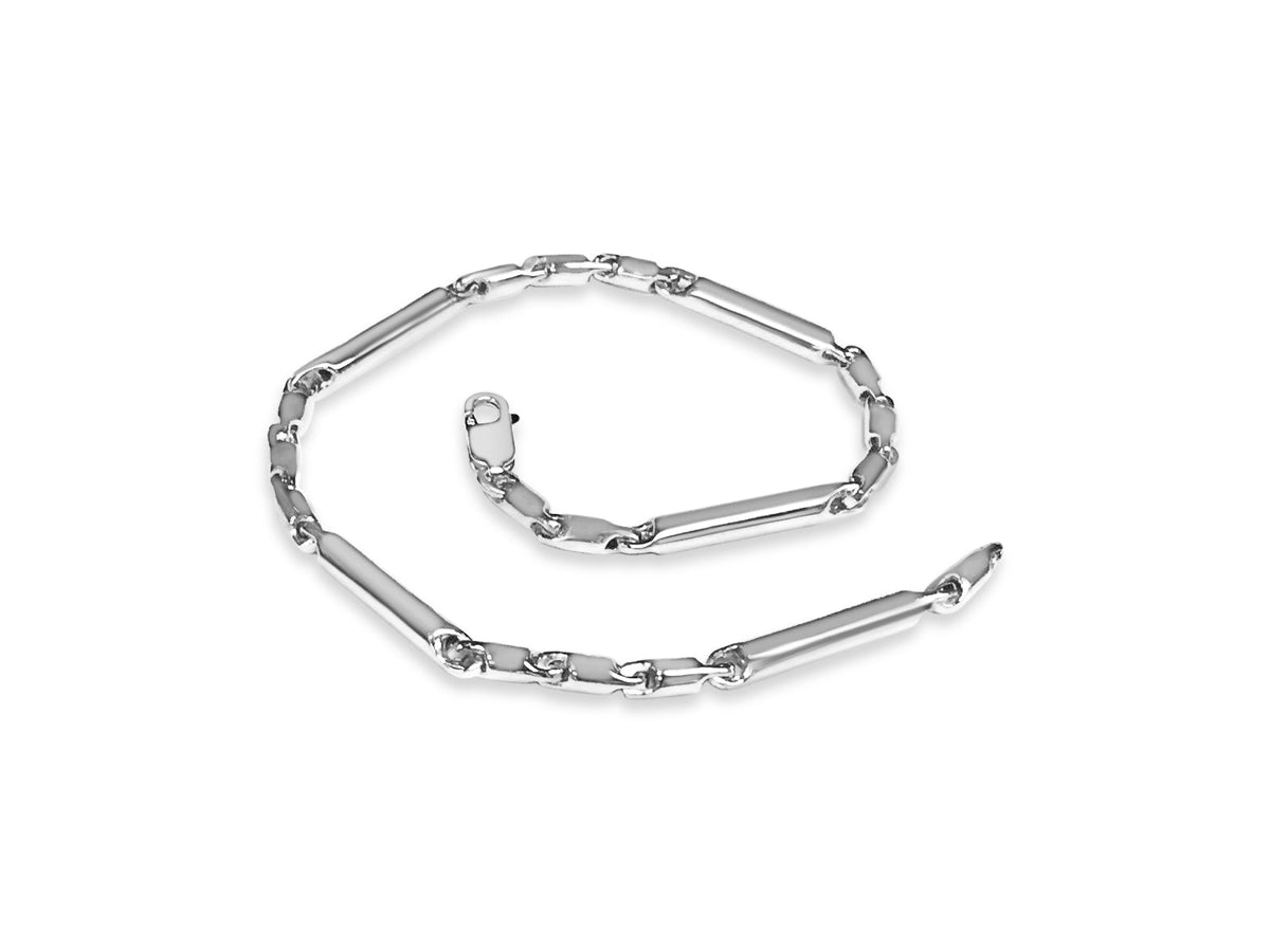 Cylinder Tube Solid White/Yellow/Rose Gold Handmade Bracelet