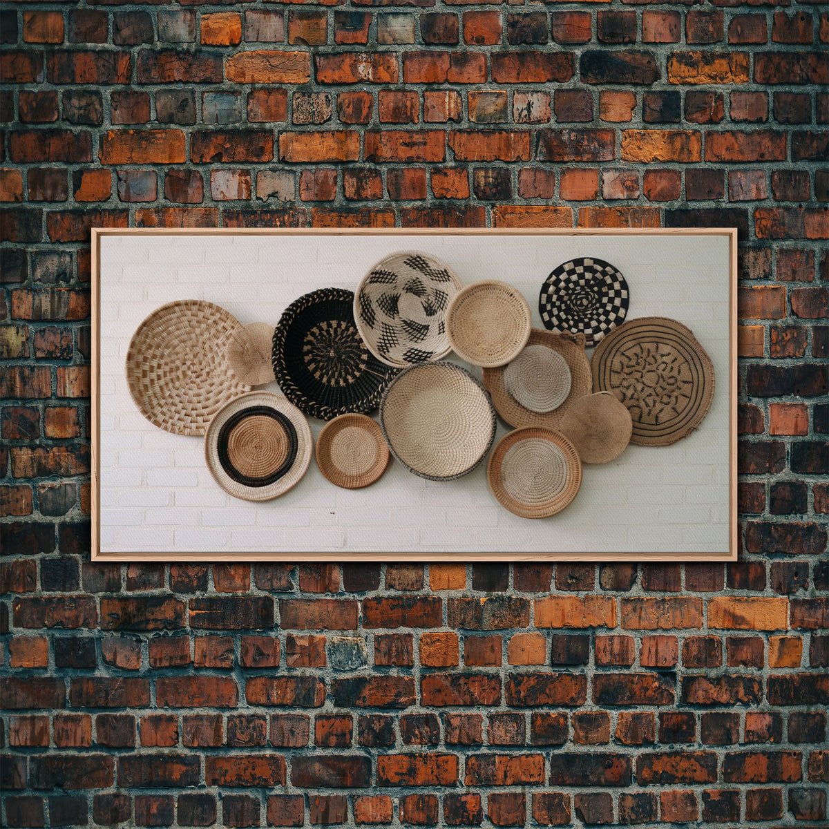 Basket Framed Canvas Print