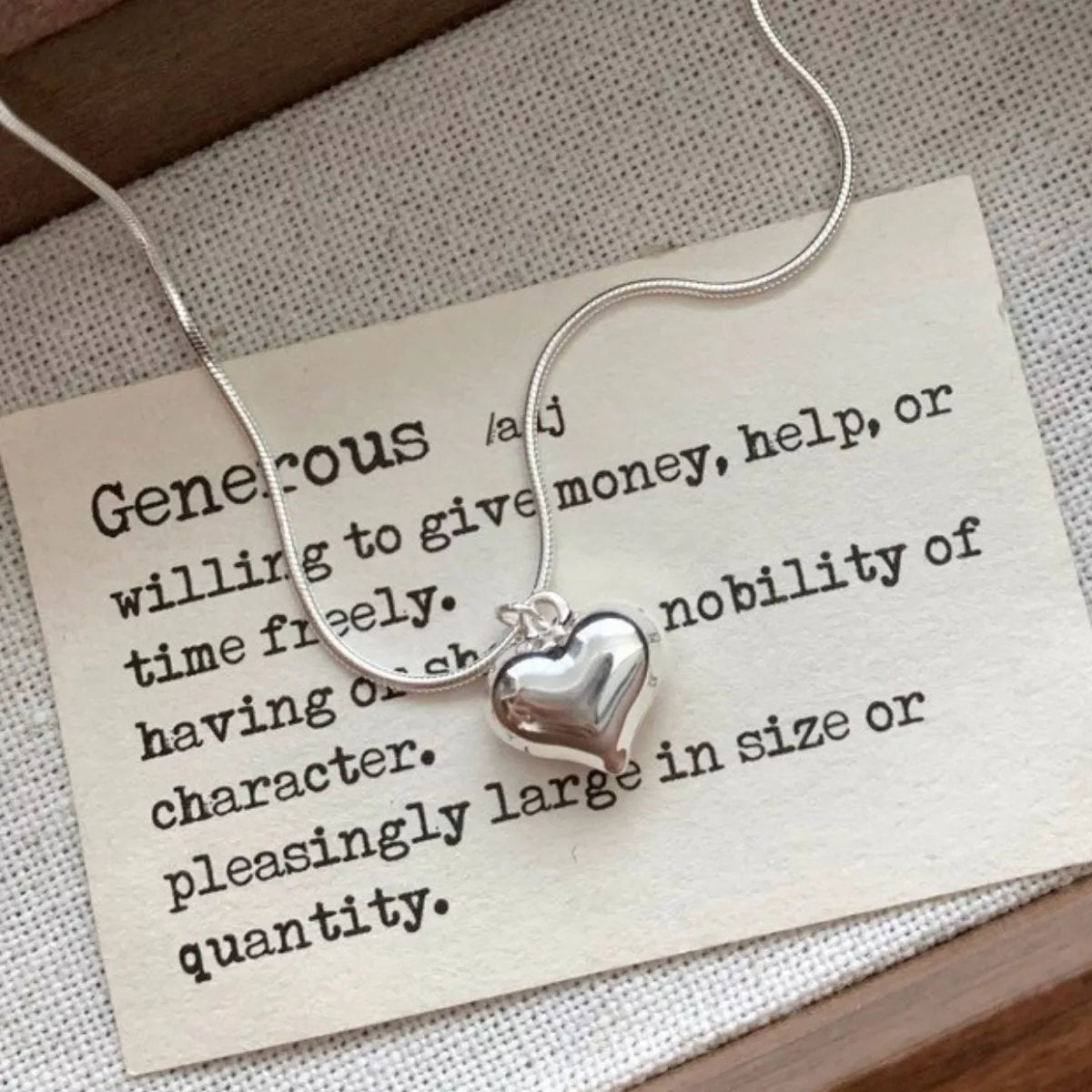 Sterling Silver Heart Necklace
