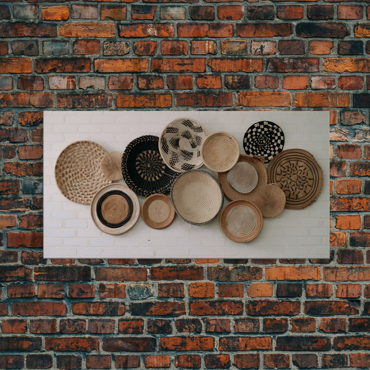 Basket Framed Canvas Print