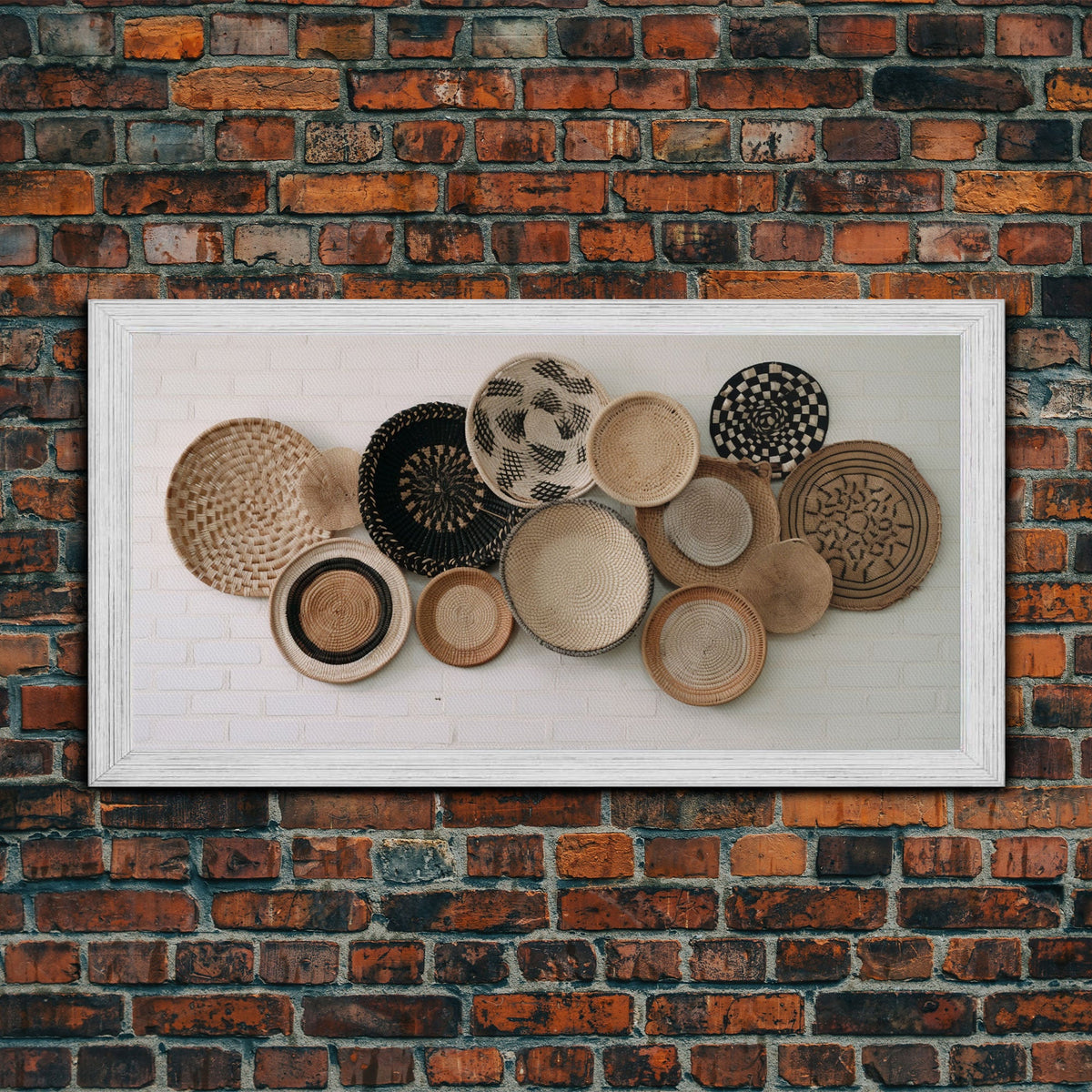 Basket Framed Canvas Print