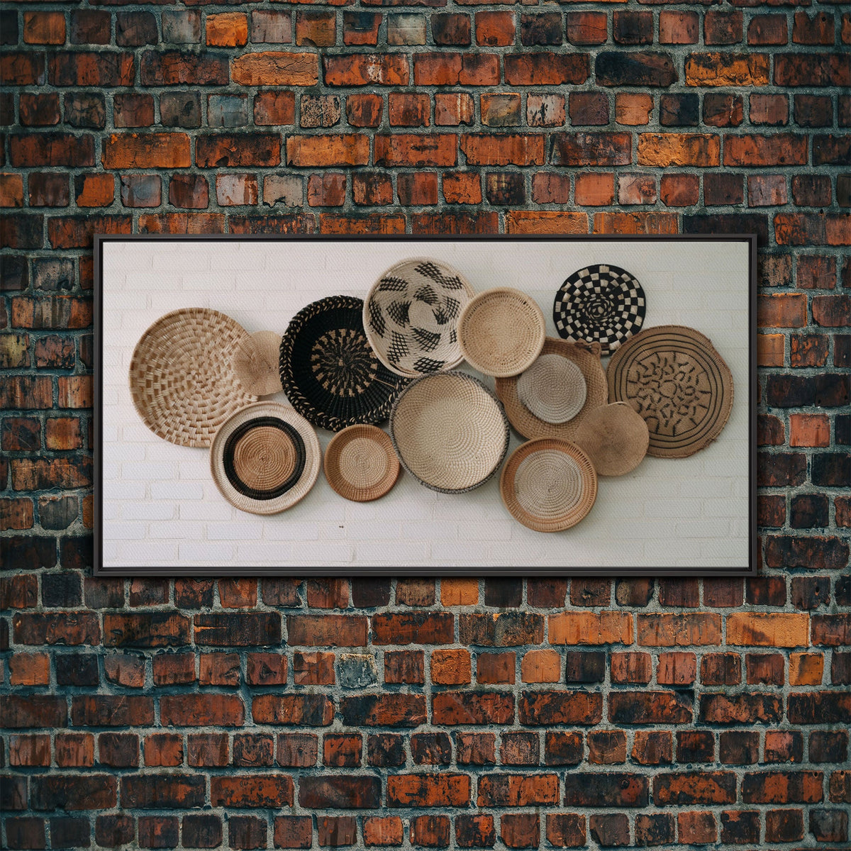 Basket Framed Canvas Print