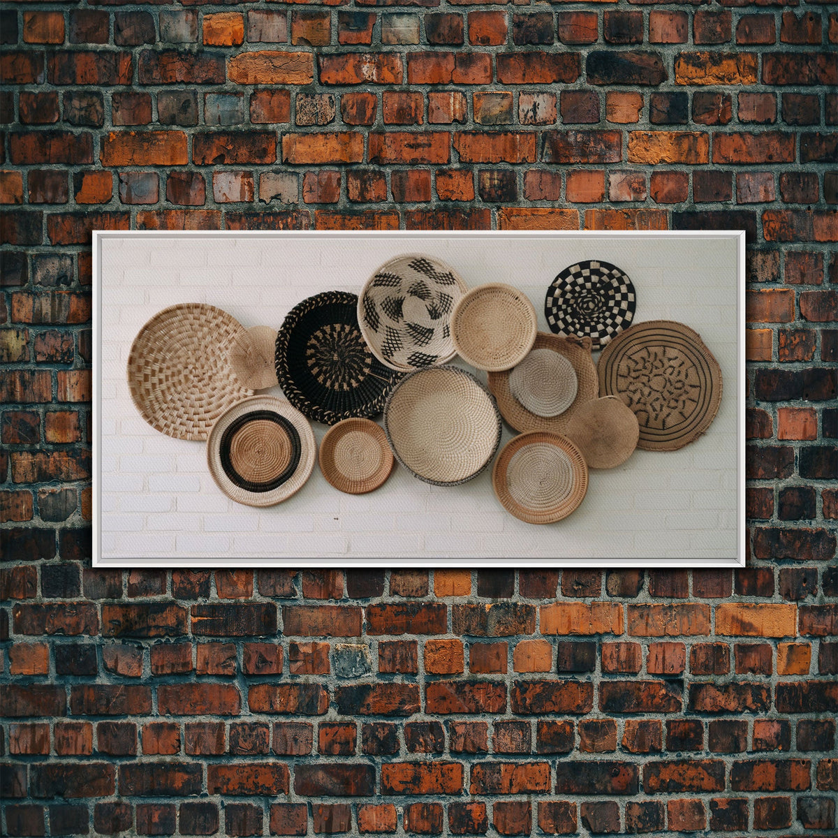 Basket Framed Canvas Print