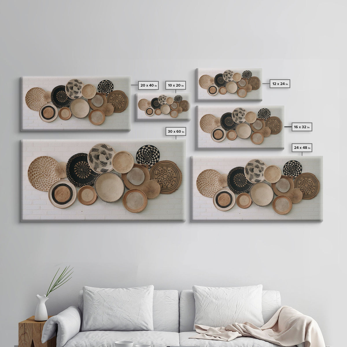 Basket Framed Canvas Print