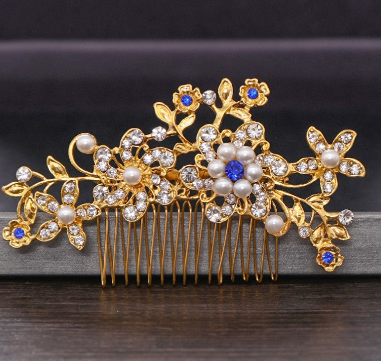 Rhinestone and Pearl Hair Bridal Comb