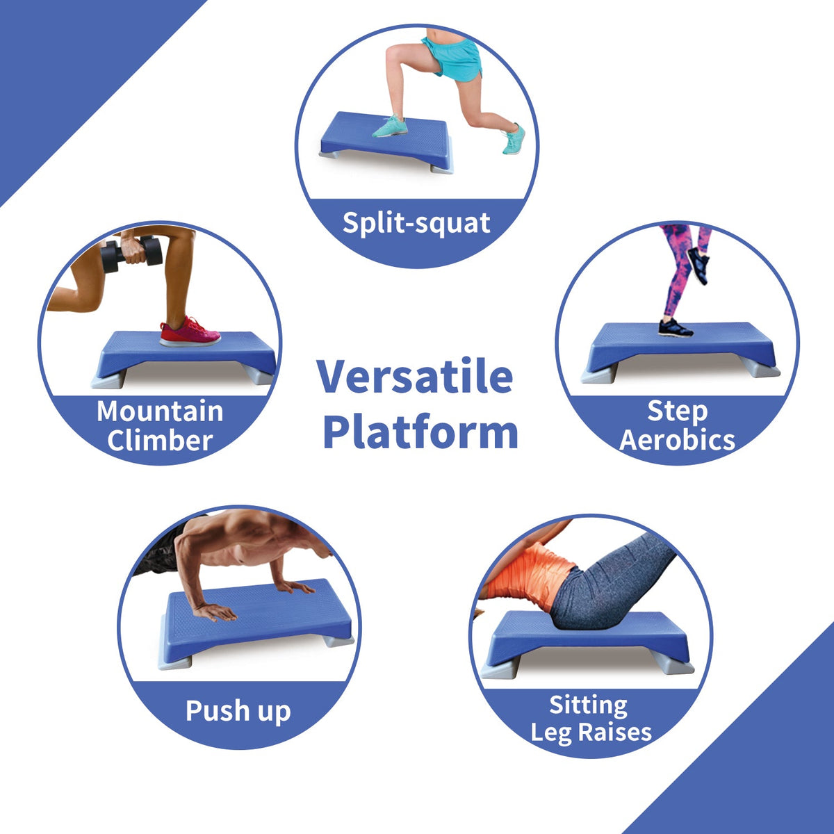 Aerobics Step Platform Height-Adjustable Fitness Equipment
