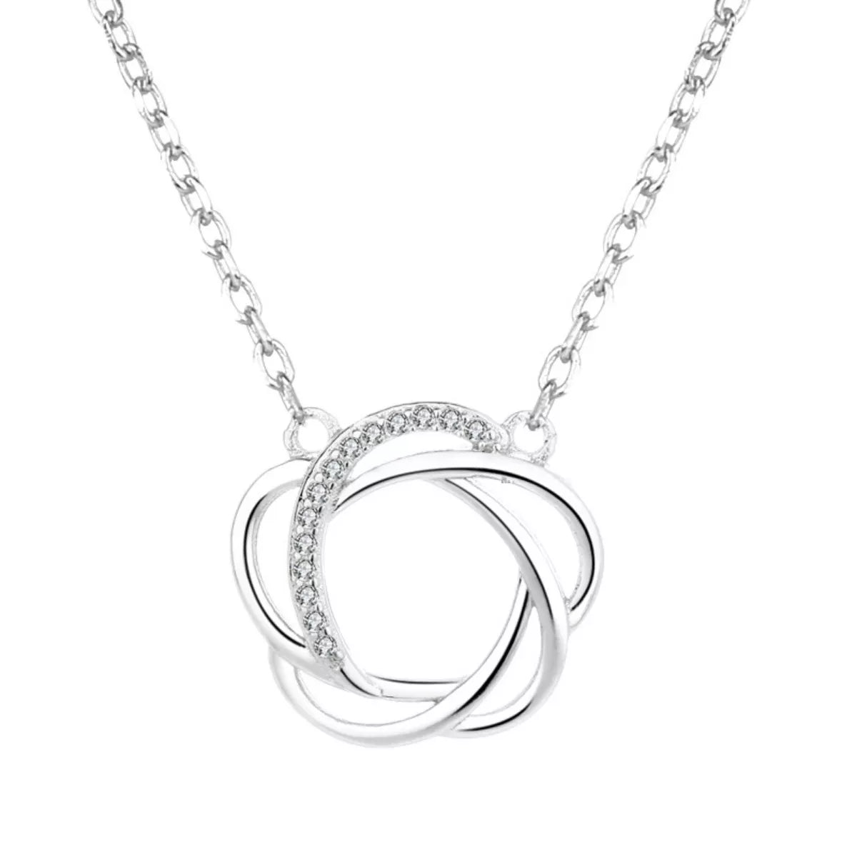 Sterling Silver Zircon Pendant Necklace