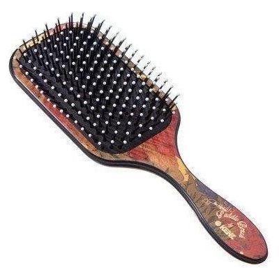Floral Large Cushion Square Paddle Hairbrush With Ball Tips
