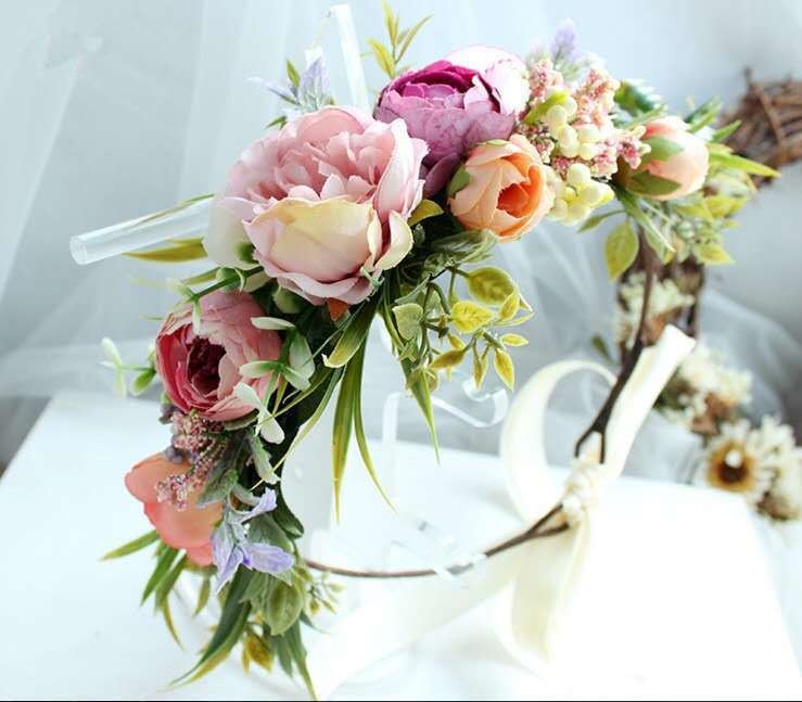 Bridal-Bridesmaid head flower wreath