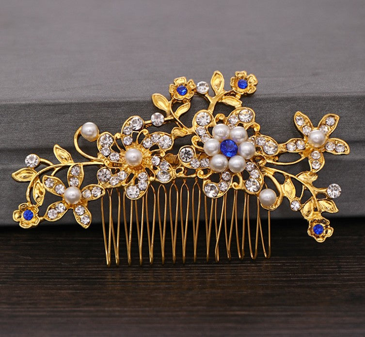 Rhinestone and Pearl Hair Bridal Comb