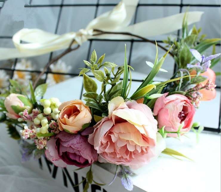 Bridal-Bridesmaid head flower wreath
