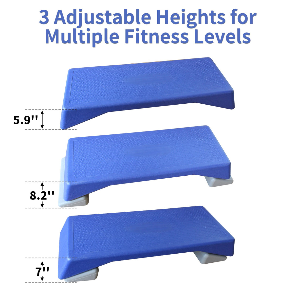Aerobics Step Platform Height-Adjustable Fitness Equipment