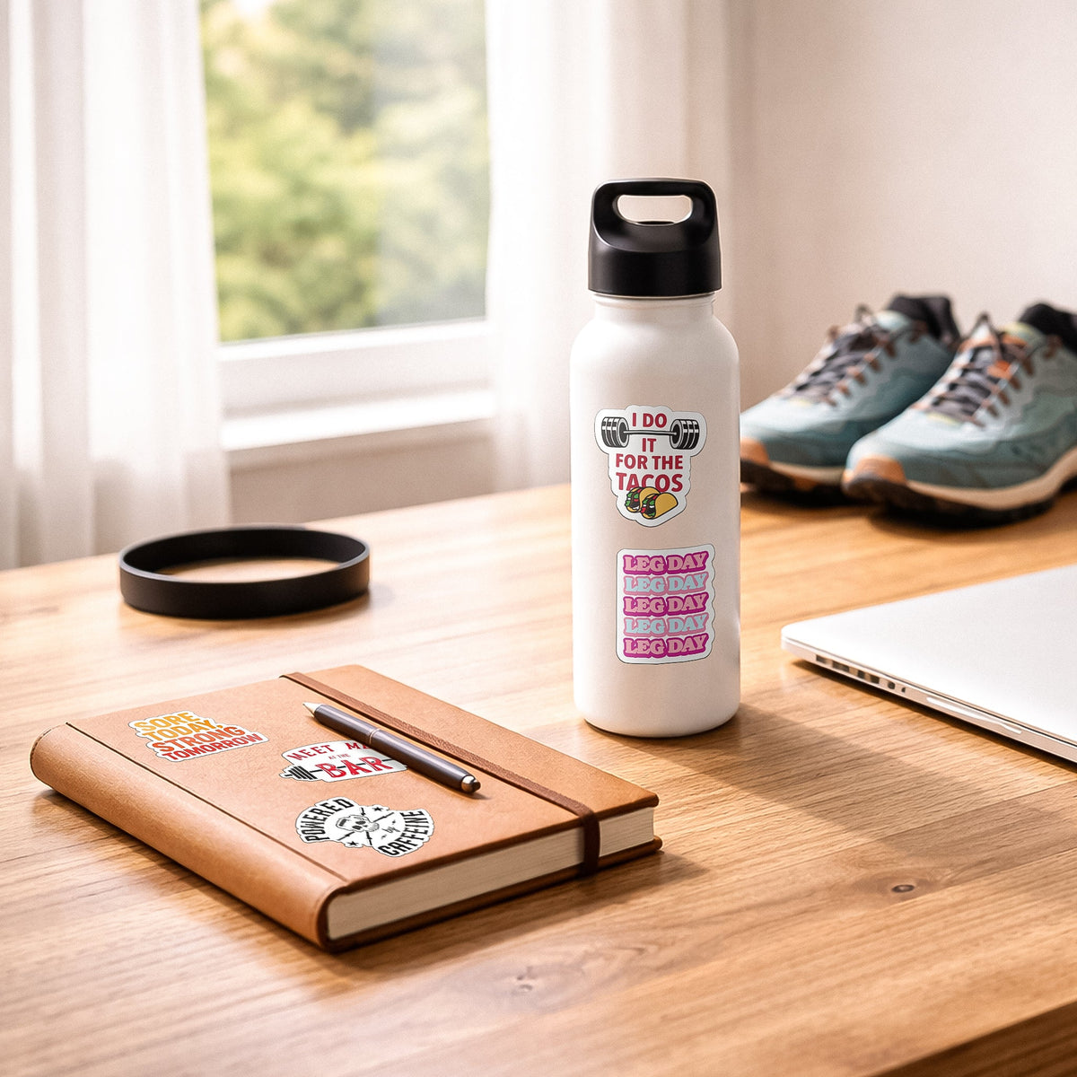 Gym Stickers 45 Pack - Workout Stickers