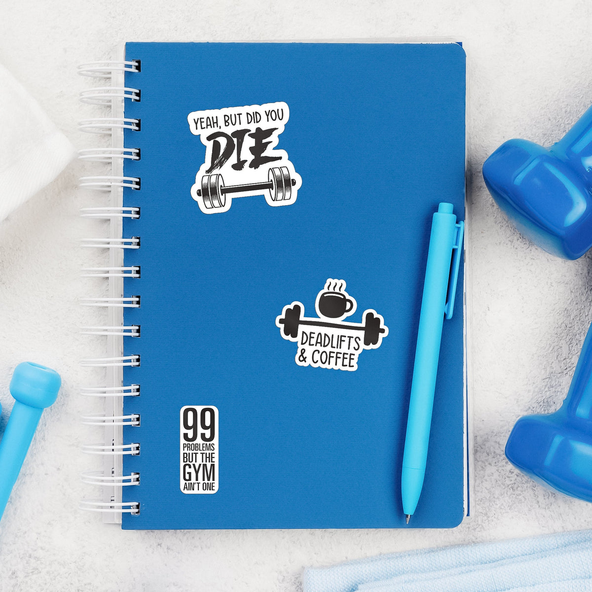 Gym Stickers 45 Pack - Workout Stickers