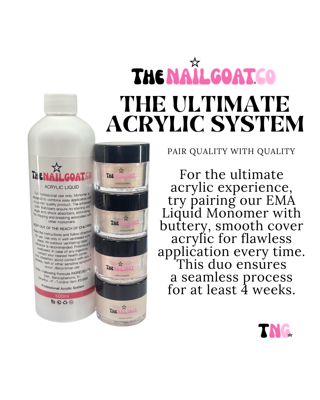 6-Piece Cover Acrylic Powder Collection for Nail Professionals