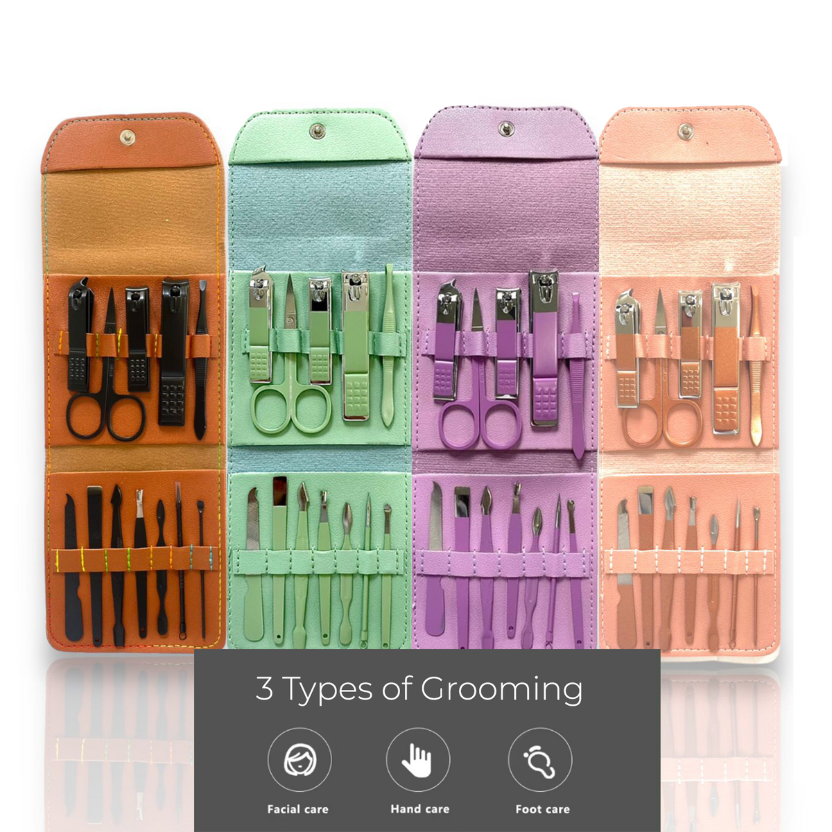 Pink 12 Piece Nail Care Set