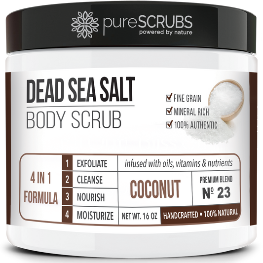 Coconut Body Scrub / Dead Sea Salt / Premium Blend #23