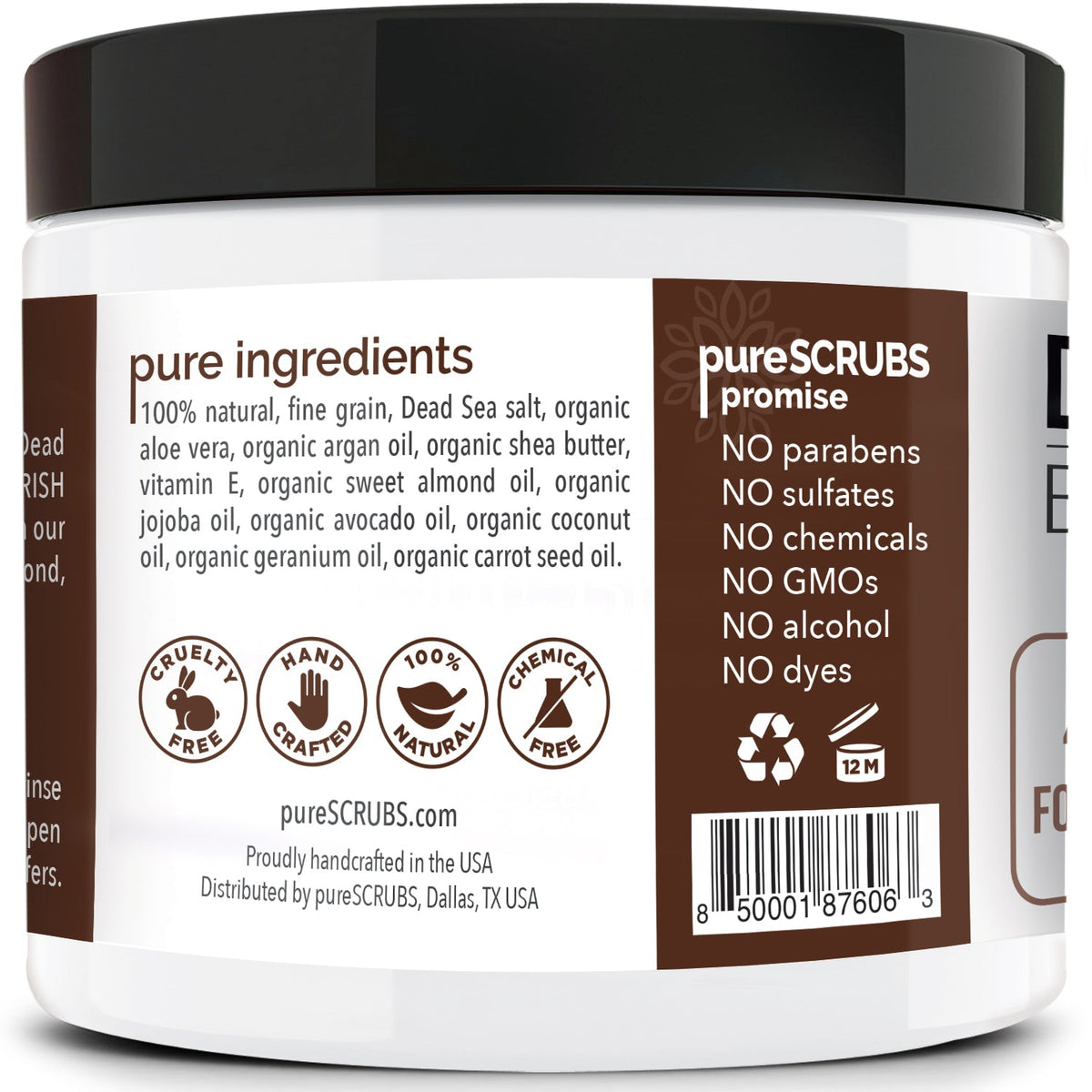 Coconut Body Scrub / Dead Sea Salt / Premium Blend #23