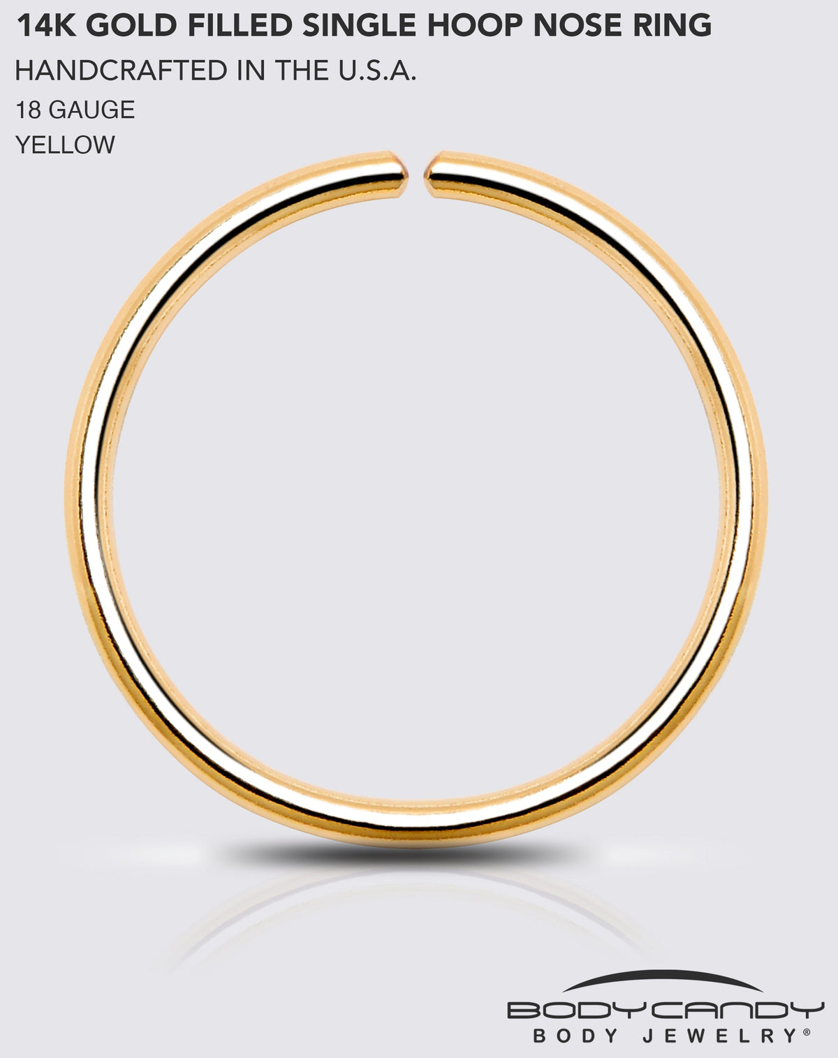 14k Yellow Gold Filled Nose Hoop Ring