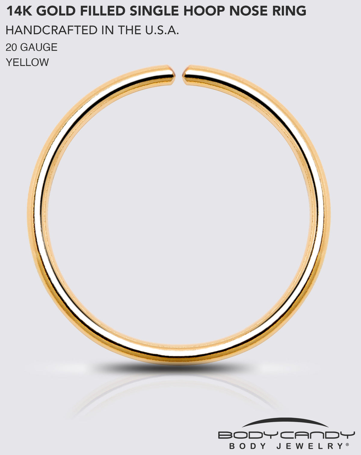 14k Yellow Gold Filled Nose Hoop Ring