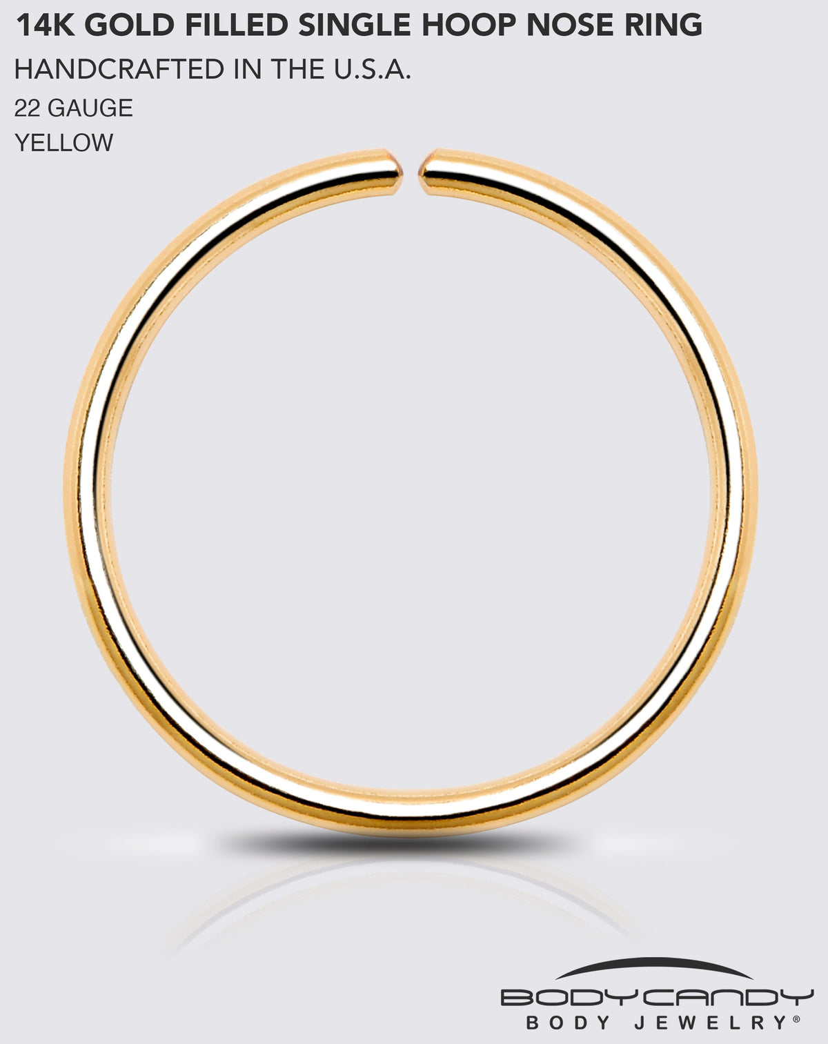 14k Yellow Gold Filled Nose Hoop Ring