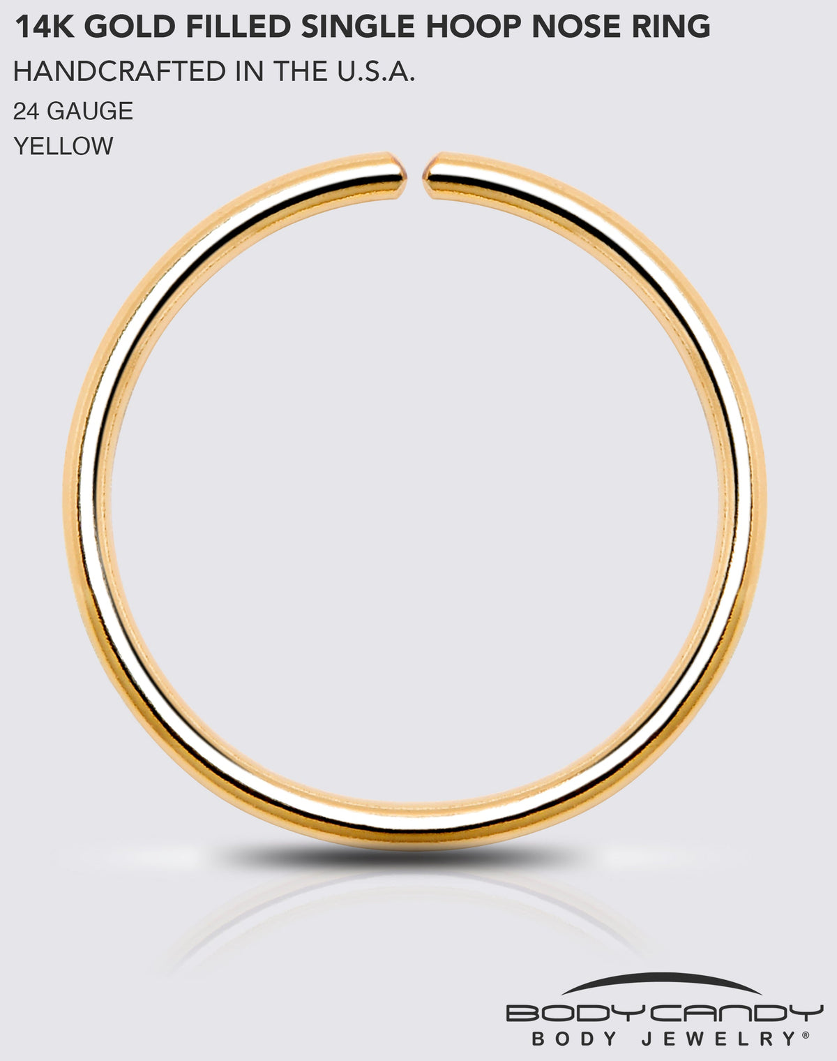 14k Yellow Gold Filled Nose Hoop Ring