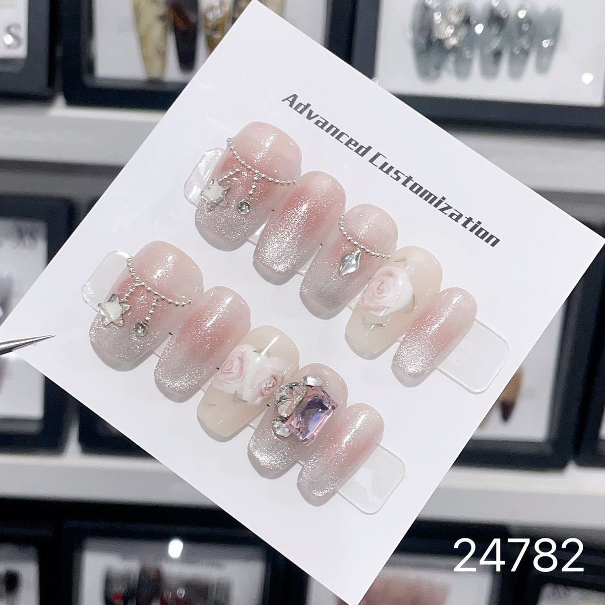 0967- Handmade press on nails fake nails removable