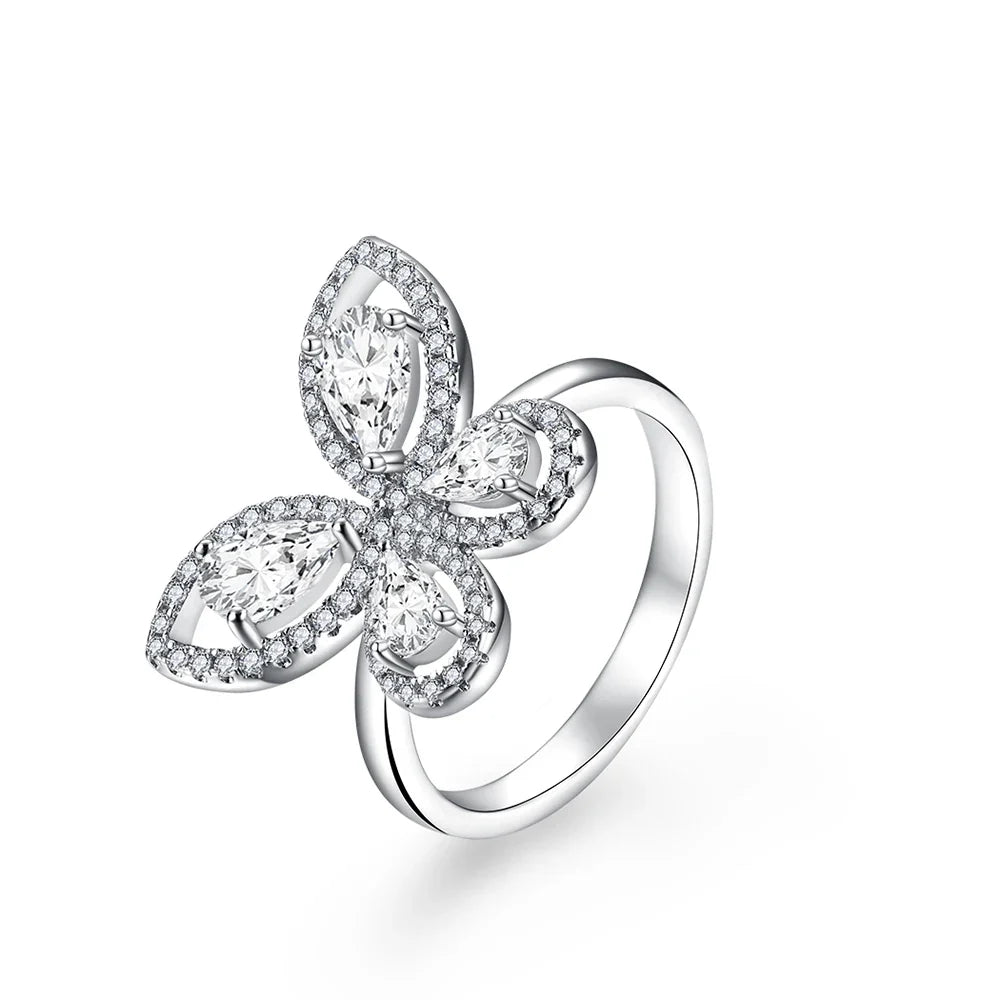 Butterfly Moissanite Ring