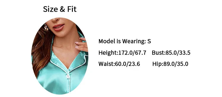Women's Sleepwear Silk Satin Pajamas Set