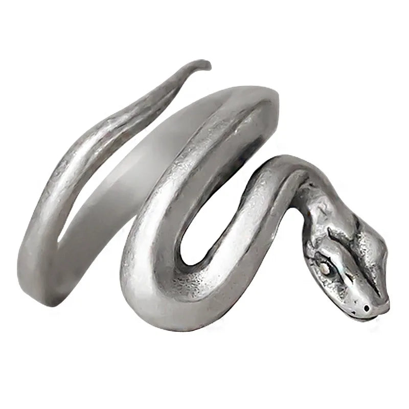 Genuine Sterling Silver Adjustable Snake Ring