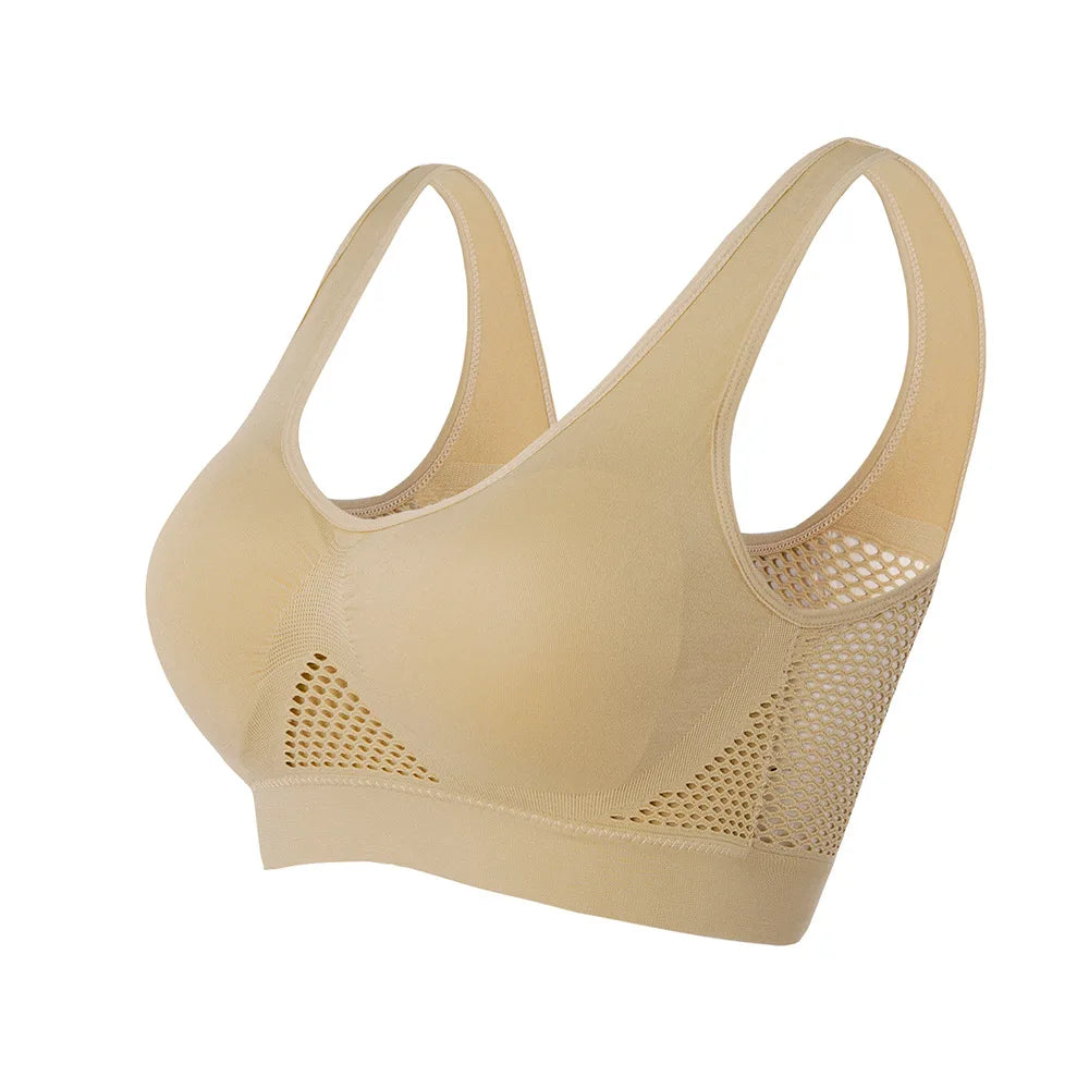 M-6XL Women Hollow Out Fitness Yoga Sports Bra