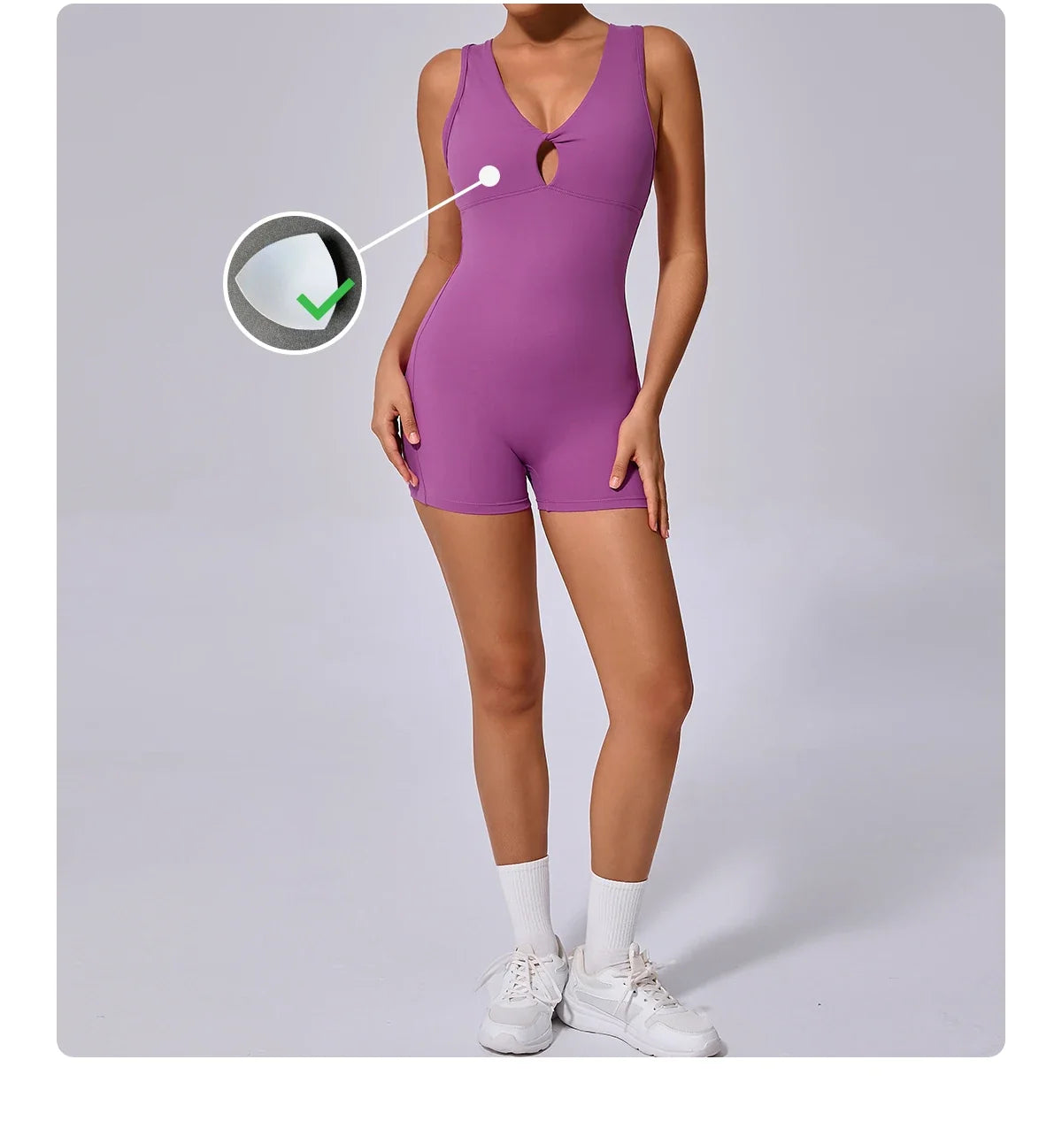 Women's Padded Workout Jumpsuit