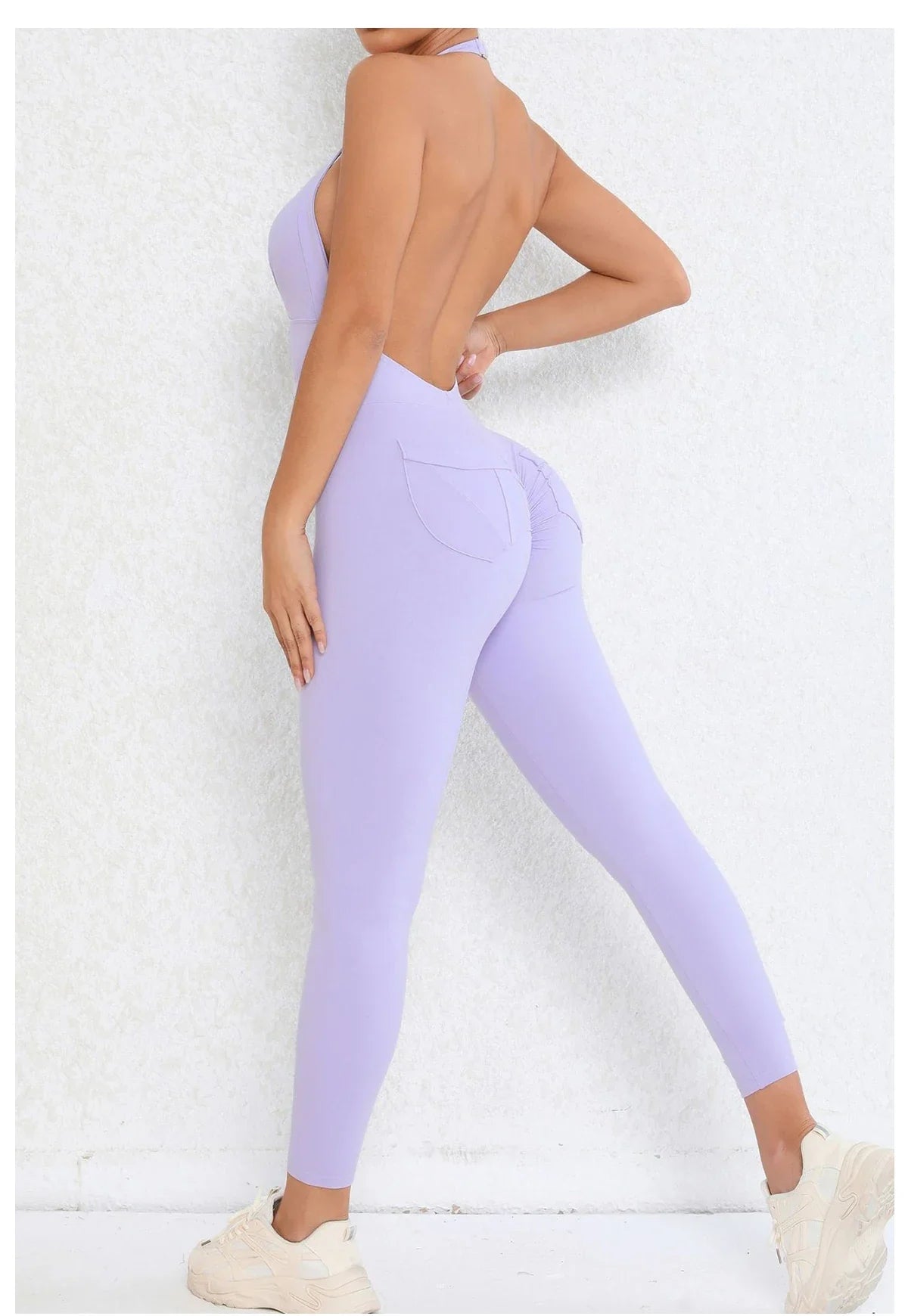 Backless Gym Jumpsuit