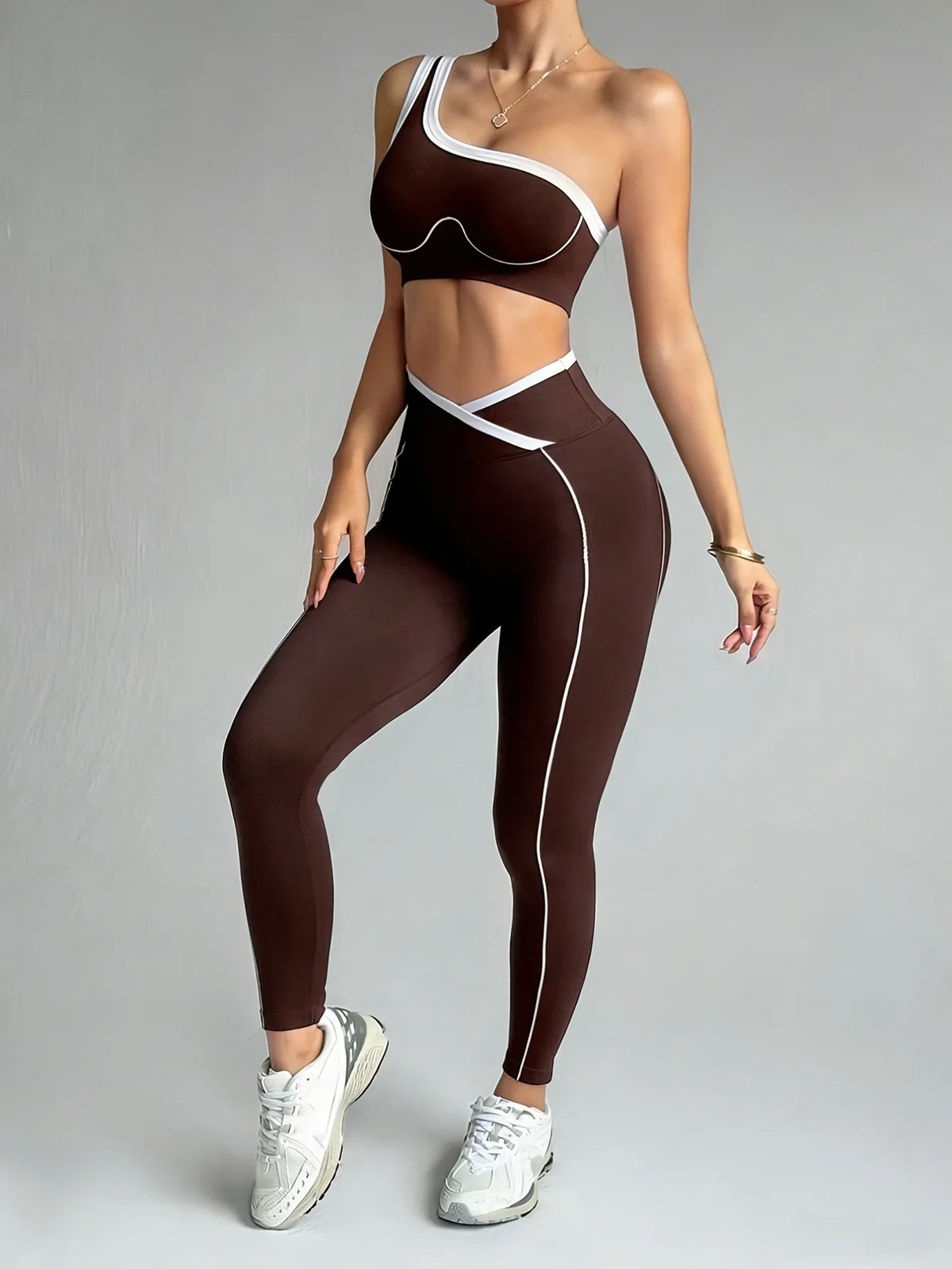 2 pcs Women's Seamless Yoga Leggings & Bra Sportswear