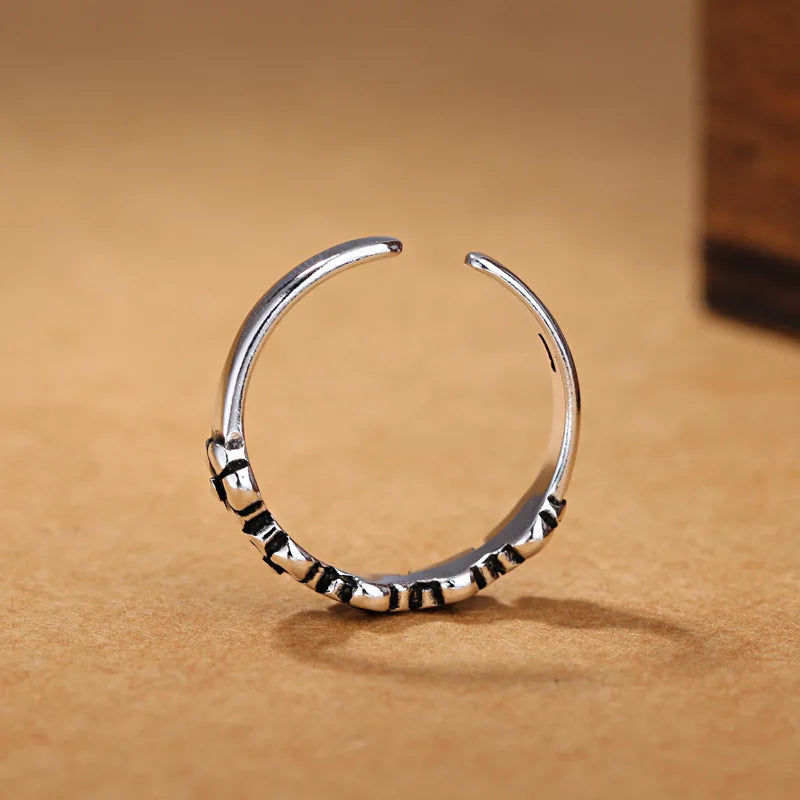 Sterling Silver Retro Flower Ring