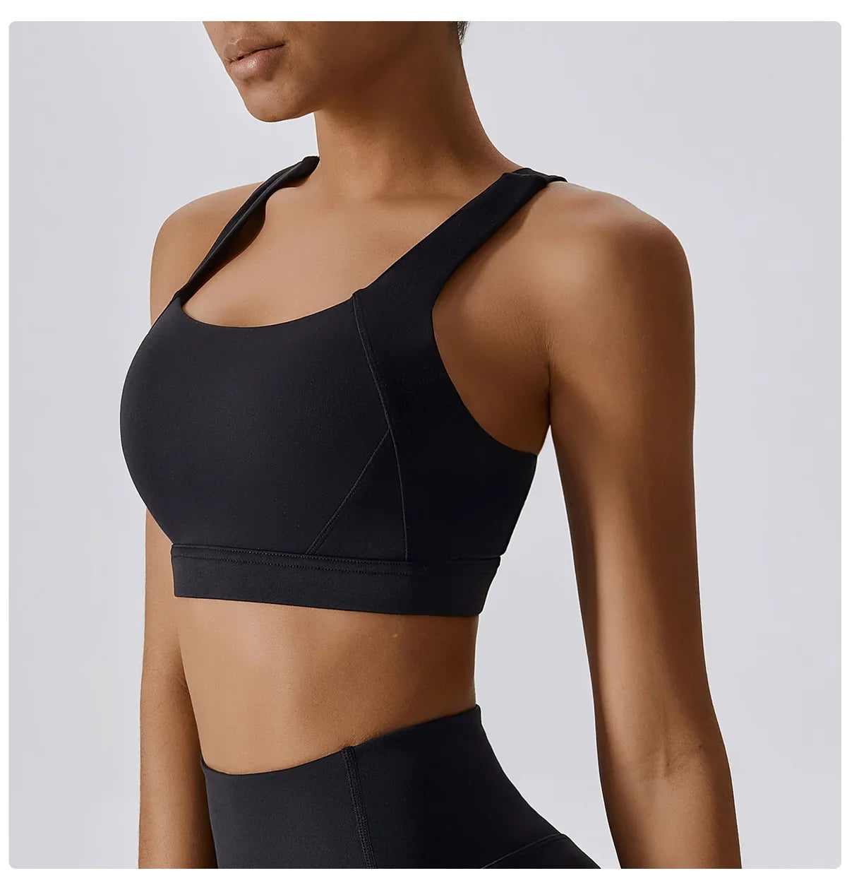 Crossed Shoulder Strap Yoga Bra