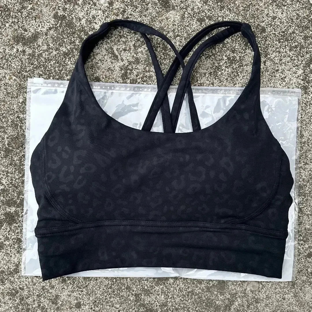 Solid Color Women Cross  Fitness sport Bra