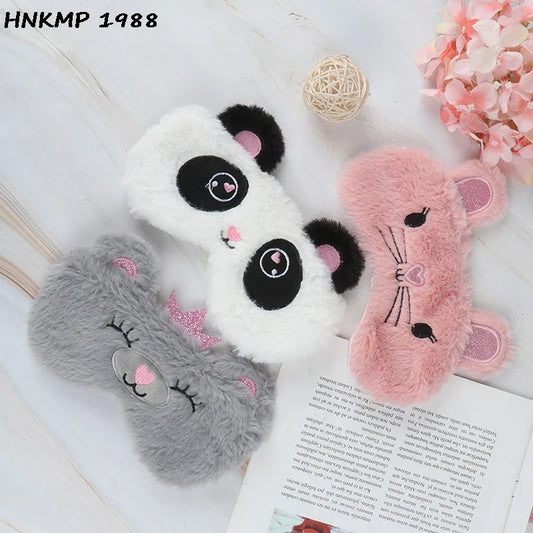 Cute Panda Eye Mask | Plush Sleep Eye Cover for Travel