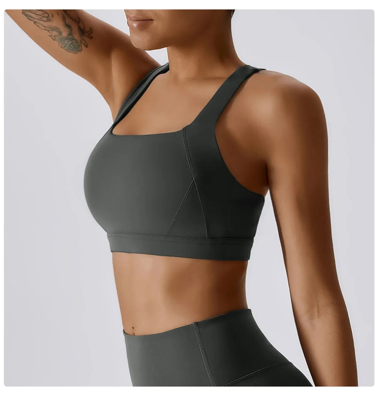 Crossed Shoulder Strap Yoga Bra