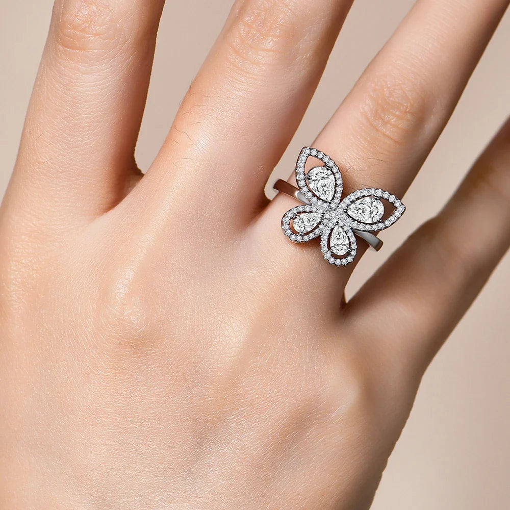 Butterfly Moissanite Ring