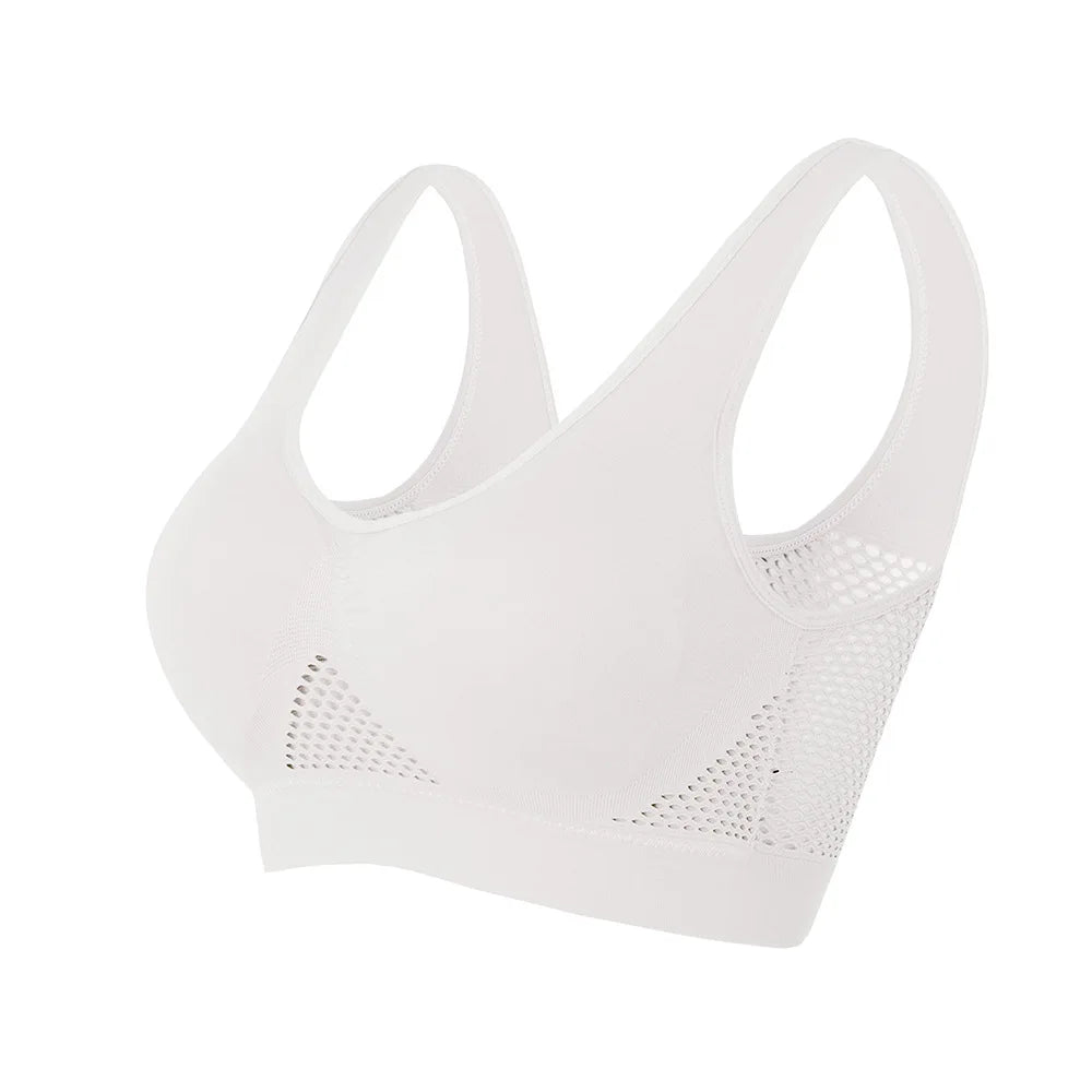 M-6XL Women Hollow Out Fitness Yoga Sports Bra