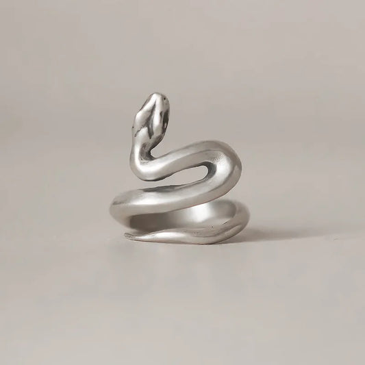 Genuine Sterling Silver Adjustable Snake Ring