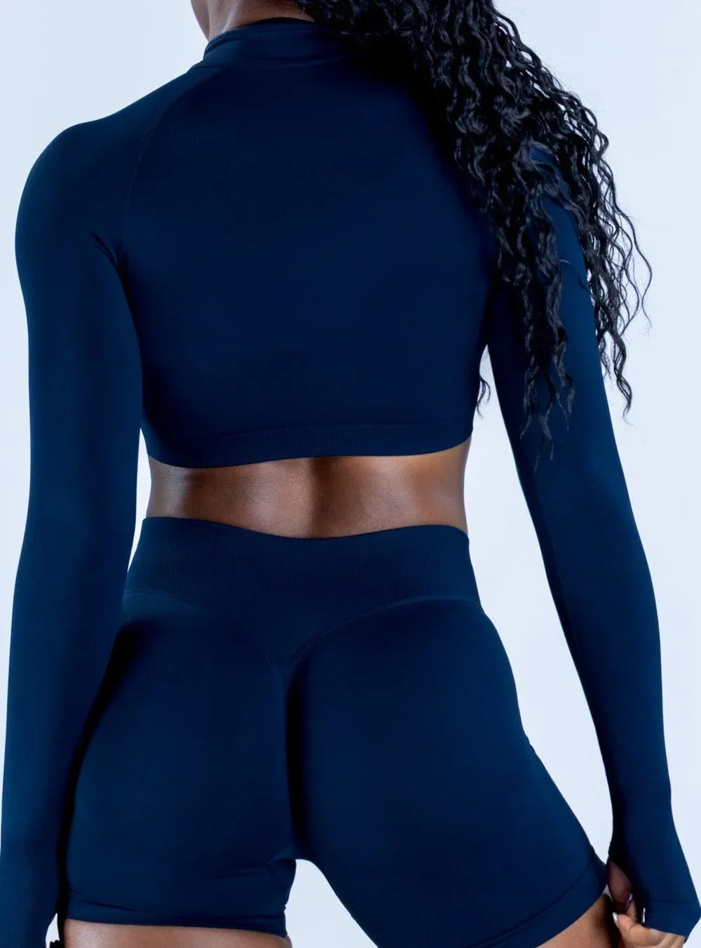 Long Sleeve Crop Top Seamless Quick Dry Shirt