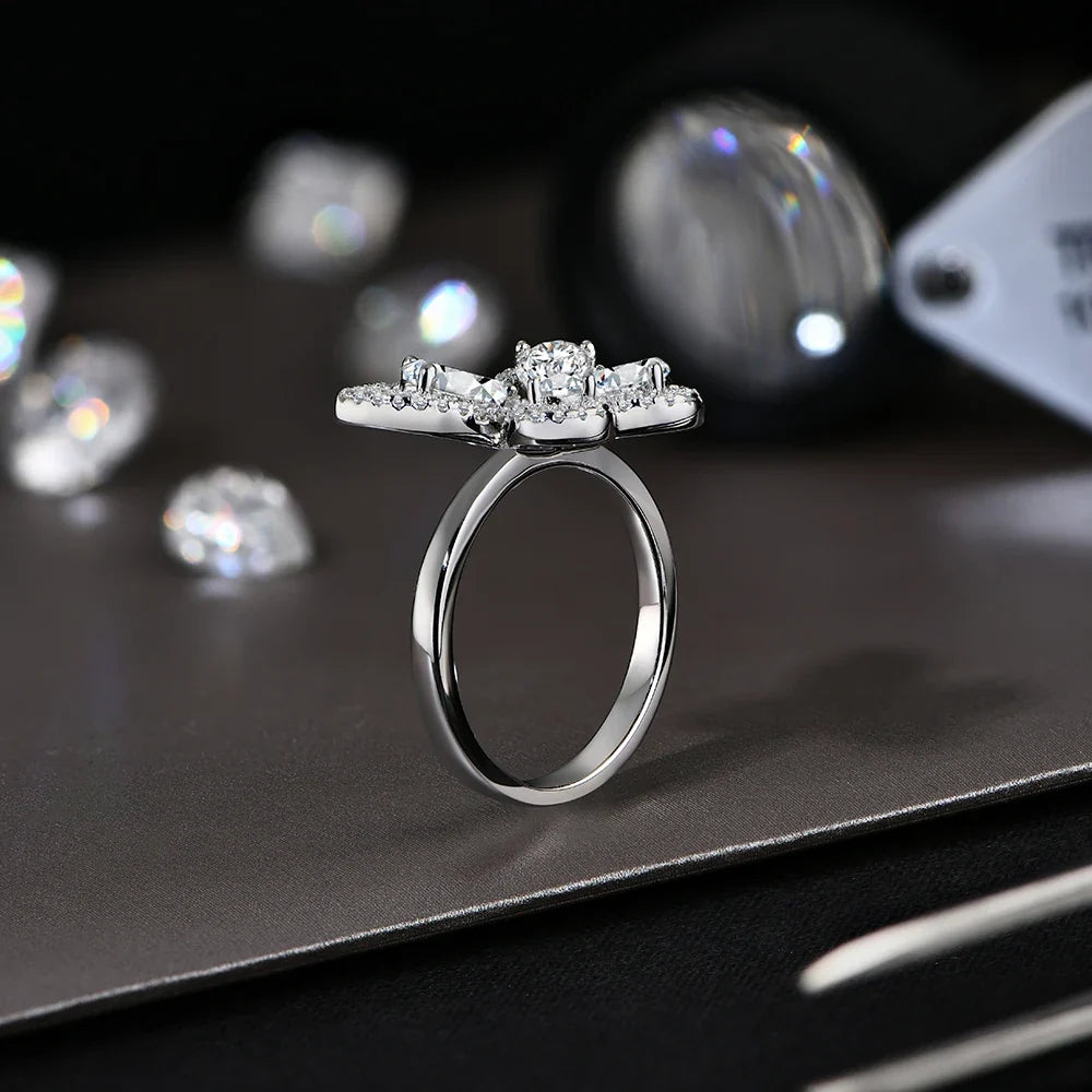 Butterfly Moissanite Ring