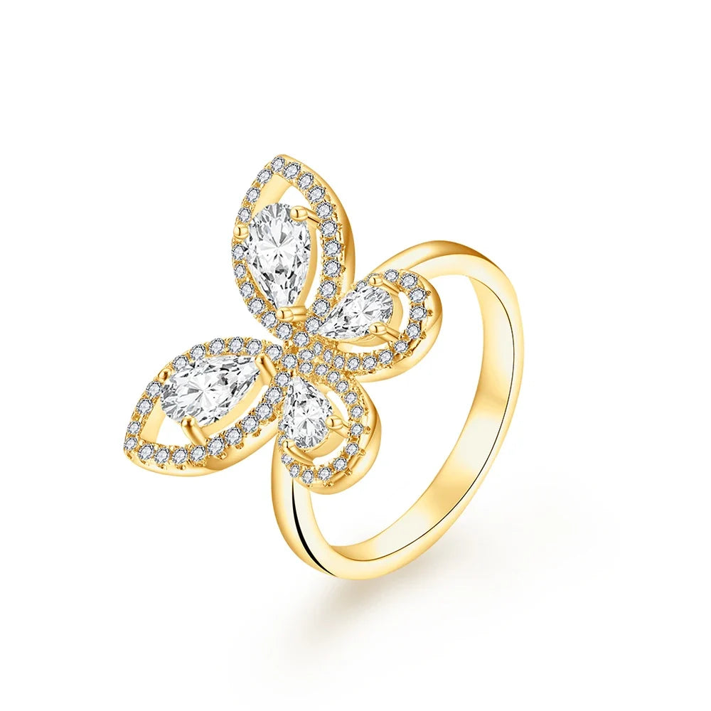 Butterfly Moissanite Ring