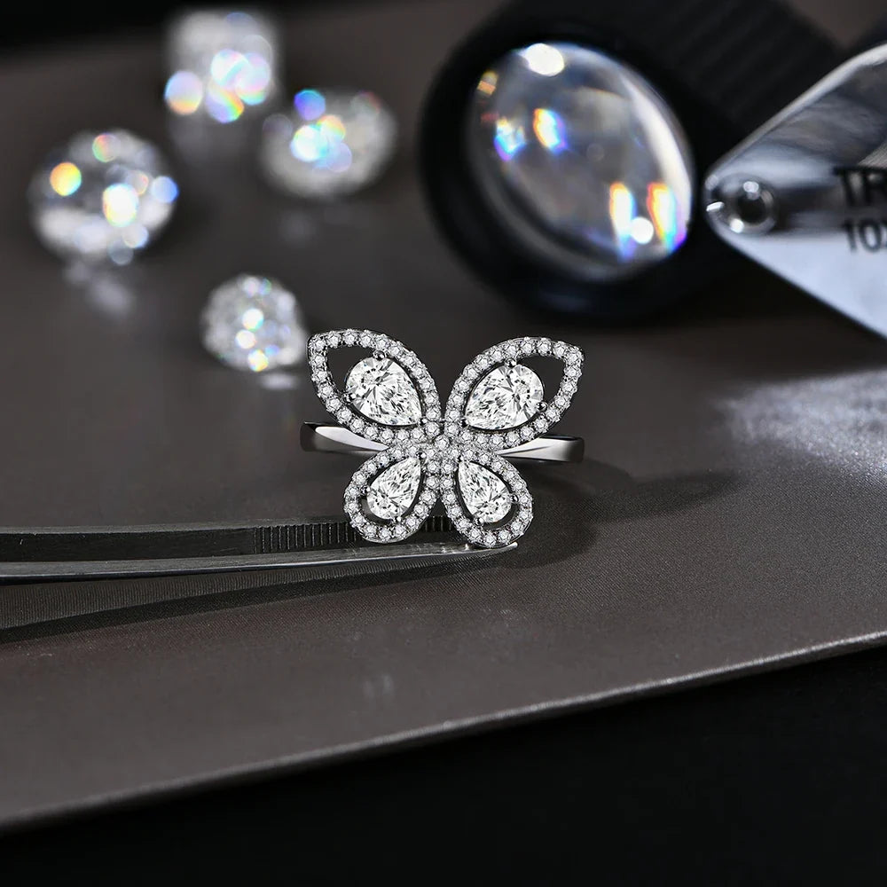 Butterfly Moissanite Ring